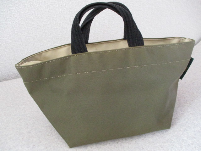 エルベシャプリエ Herve Chapelier トートバッグ カーキ×ベージュ S え