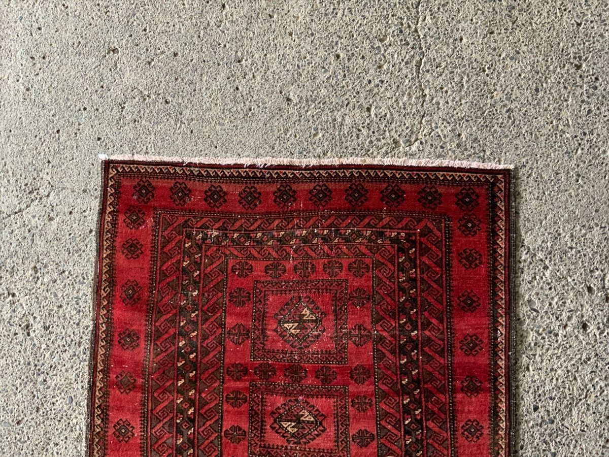 1970年代 トルコ ヴィンテージ ラグ 絨毯 106 x 202 cm トルコ