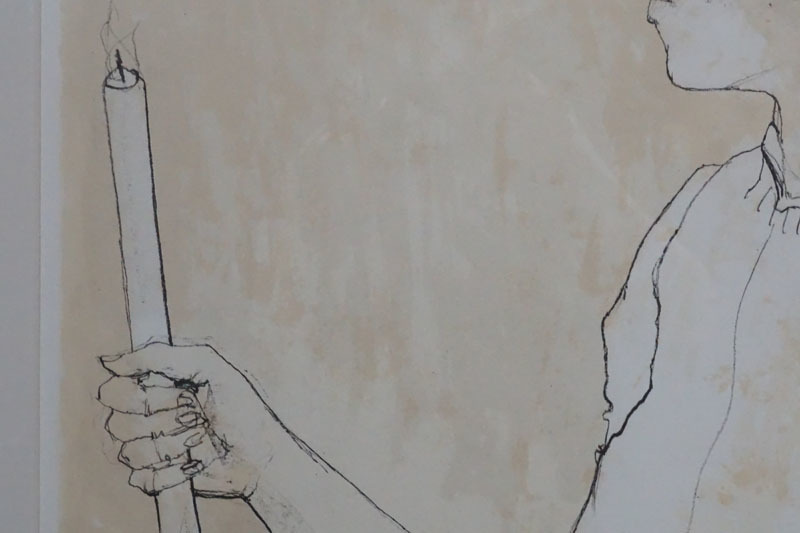 C580◇本物保証 【ジャン・ジャンセン】 リトグラフ約20号 「ロウソク  