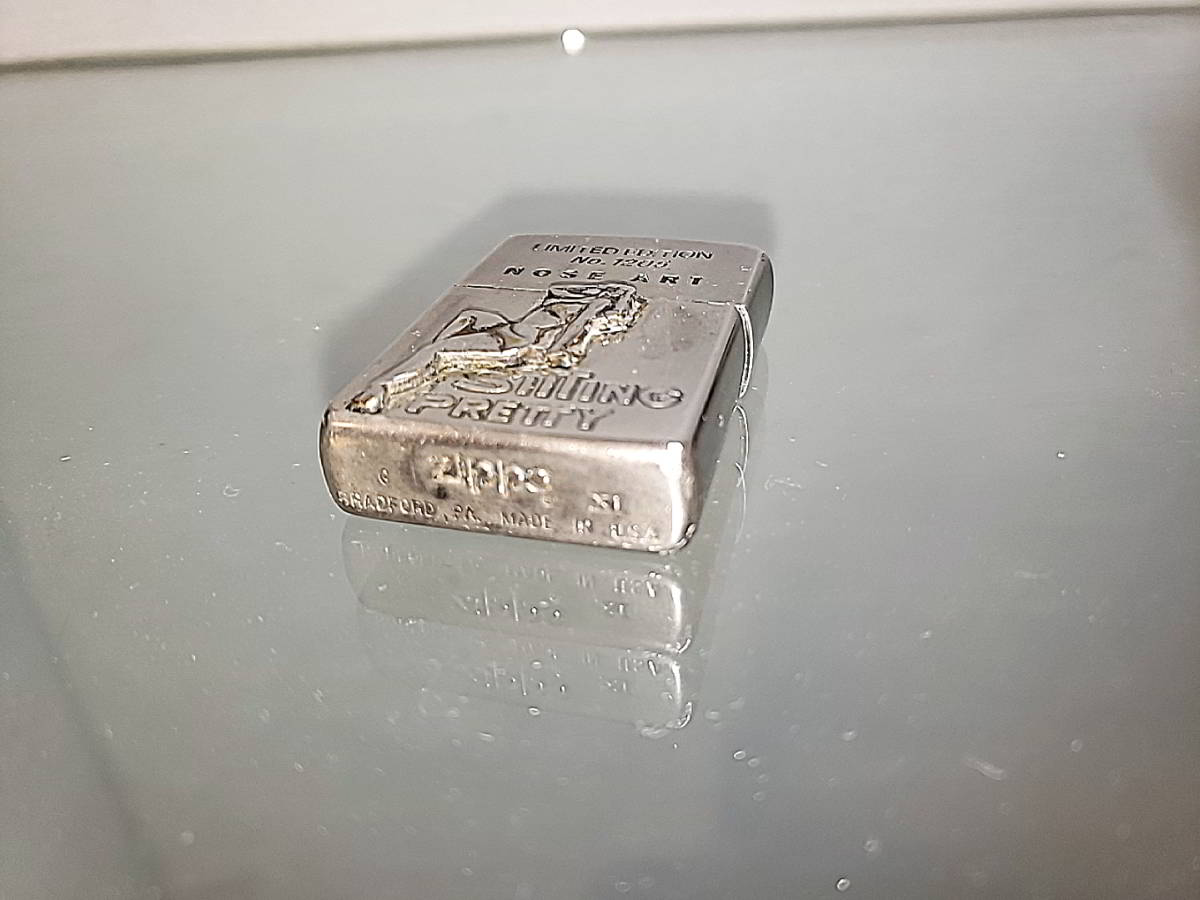 ZIPPO セクシー NOSE ART ノーズアート SITTING PRETTY メタル貼り 