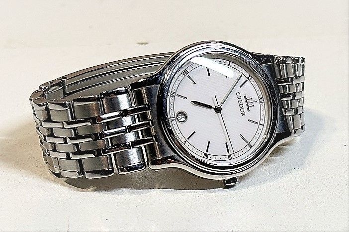 修理前提のジャンク品 セイコー クオーツ腕時計 HATTORI SEIKO CREDOR(クレドール) 9572-6000