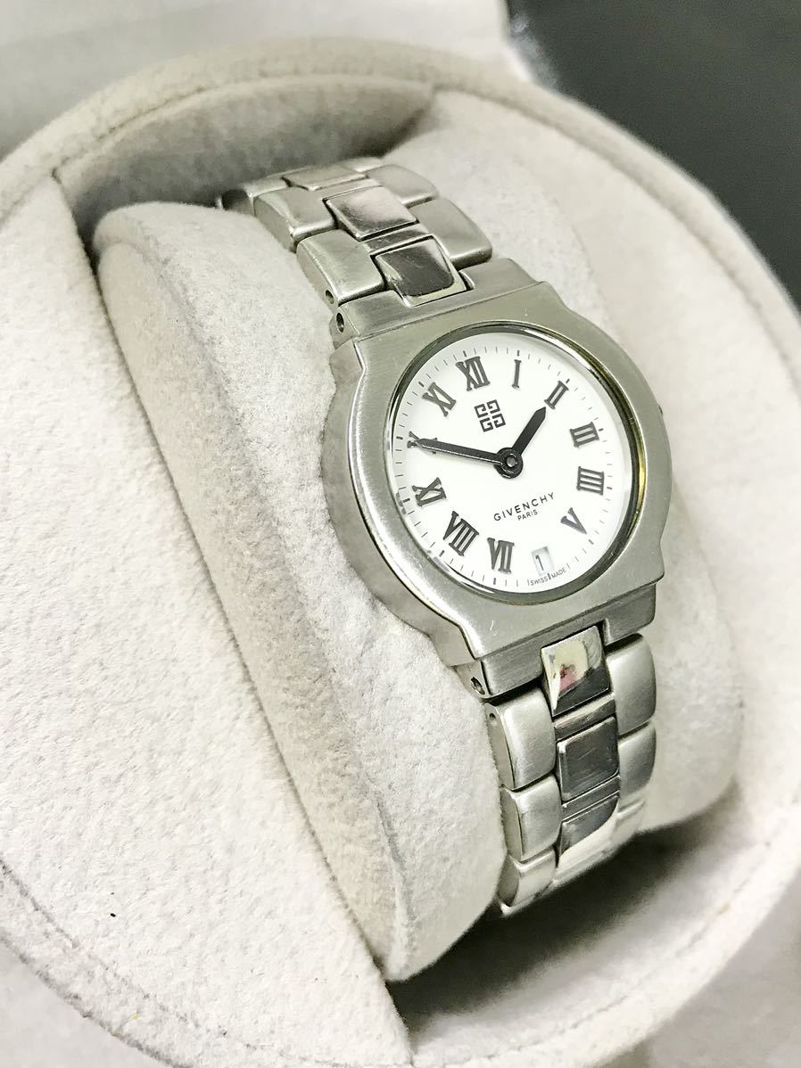 G228☆1円スタート☆ GIVENCHY ジバンシー レディース 腕時計 白文字盤
