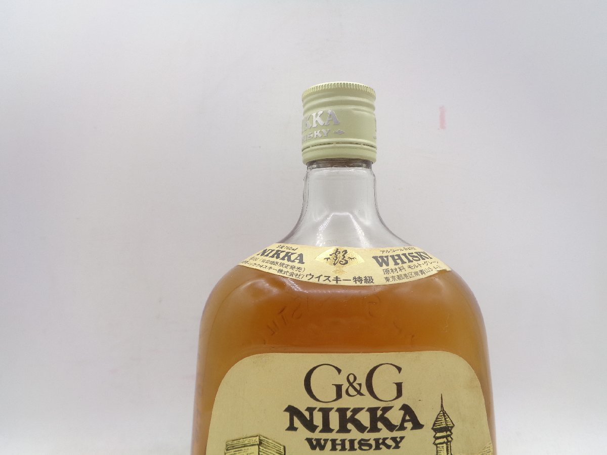 ニッカ G&G 特級 ウイスキー NIKKA 白びん 仙台工場ラベル WHISKY 