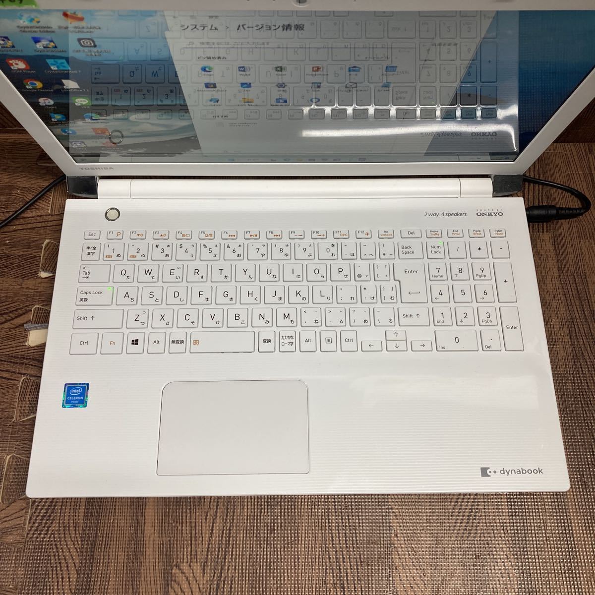ZZ-1469 激安 最新OS Windows11Pro ノートPC 東芝 dynabook P1-T4KP-BW Celeron 3867U メモリ4GB HDD320GB カメラ Bluetooth Office 中古