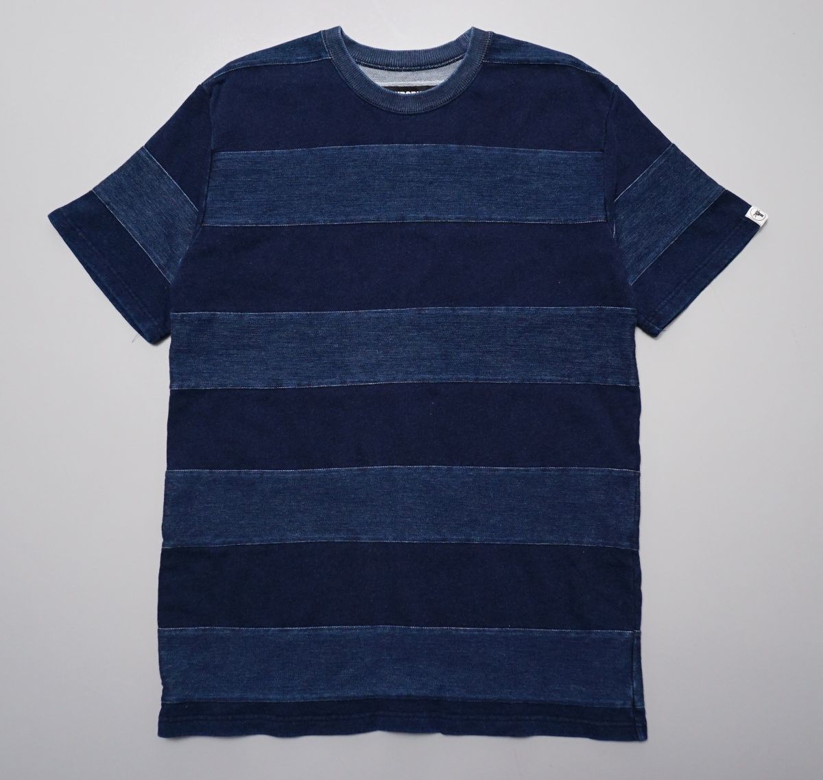 TF6466*NEIGHBORHOOD*ネイバーフッド*メンズM*インディゴ染め/半袖スエットTシャツ/B D 2TONE/C-CREW SS/181UWNH-CSM01Sブルー系*青