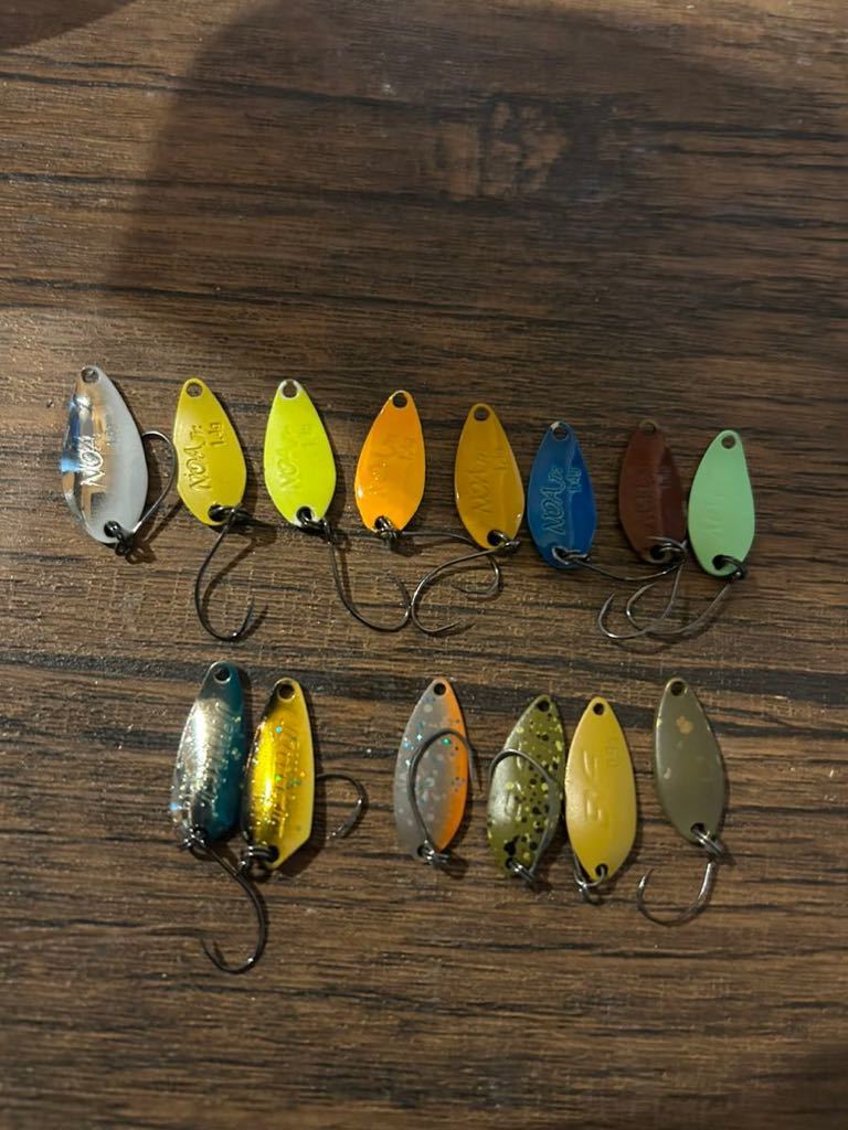 ロデオクラフト ノアJr1.4 ジキルJr1.1 ノア1.8 BF0.9 grain1.4 14個セット　エリアトラウト　菅釣り　スプーン