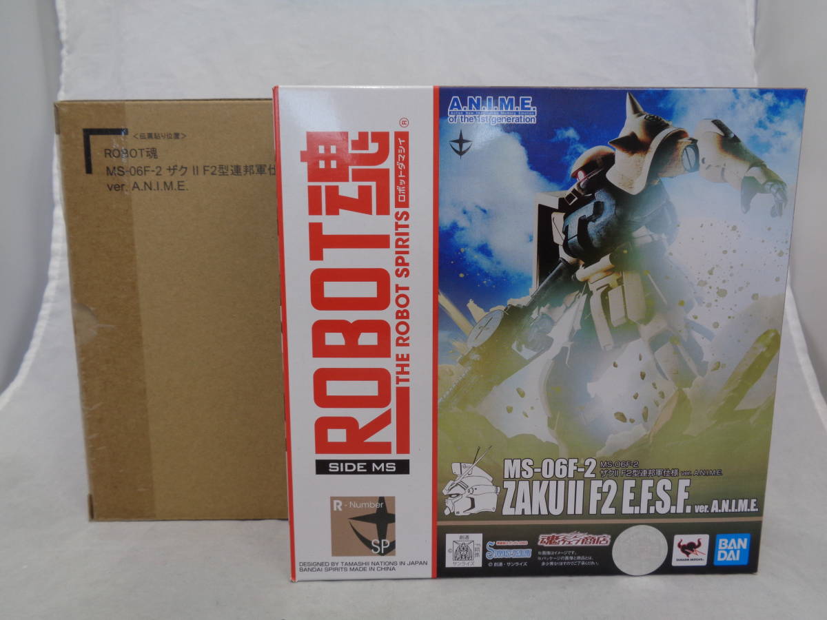 【格安スタート】中古★魂ウェブ商店 ROBOT魂 SIDE MS MS-06F-2 ザクII F2型連邦軍仕様 ver. A.N.I.M.E. ガンダム0083 輸送箱付 現状品★