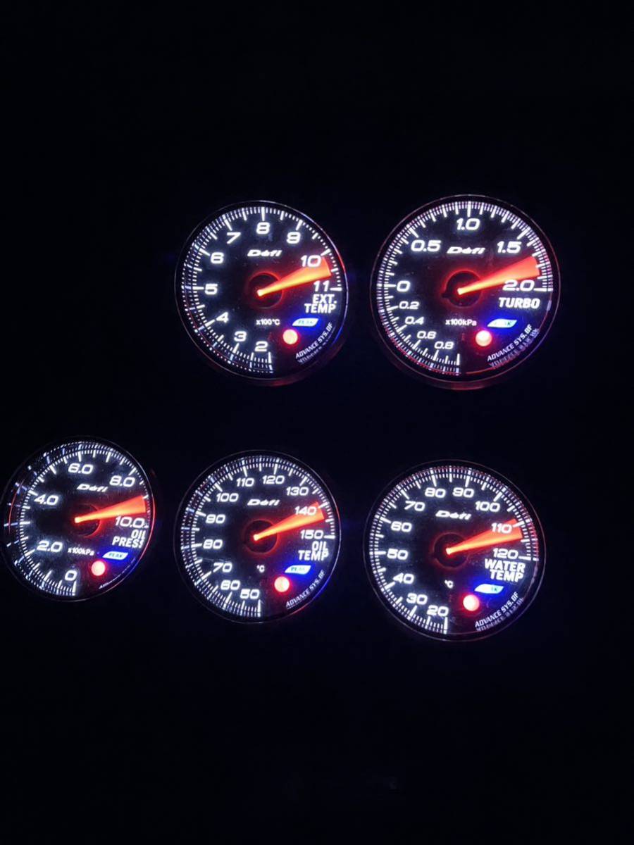 実働外し】Defi ADVANCE BF 60メーター レッド しまり