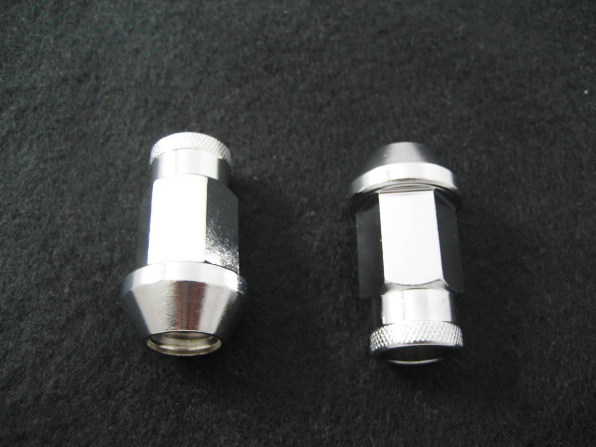 エコイルクロモリ鋼レーシングホイールナット　P1.5/P1.25　４０ｍｍ／４５ｇ　２０個 クロモリ P1.25 ホイールナット ４０ｍｍ／４５ｇ : 20個入ホイールナット17H48mm貫通&frasl;黒M12×P1.25