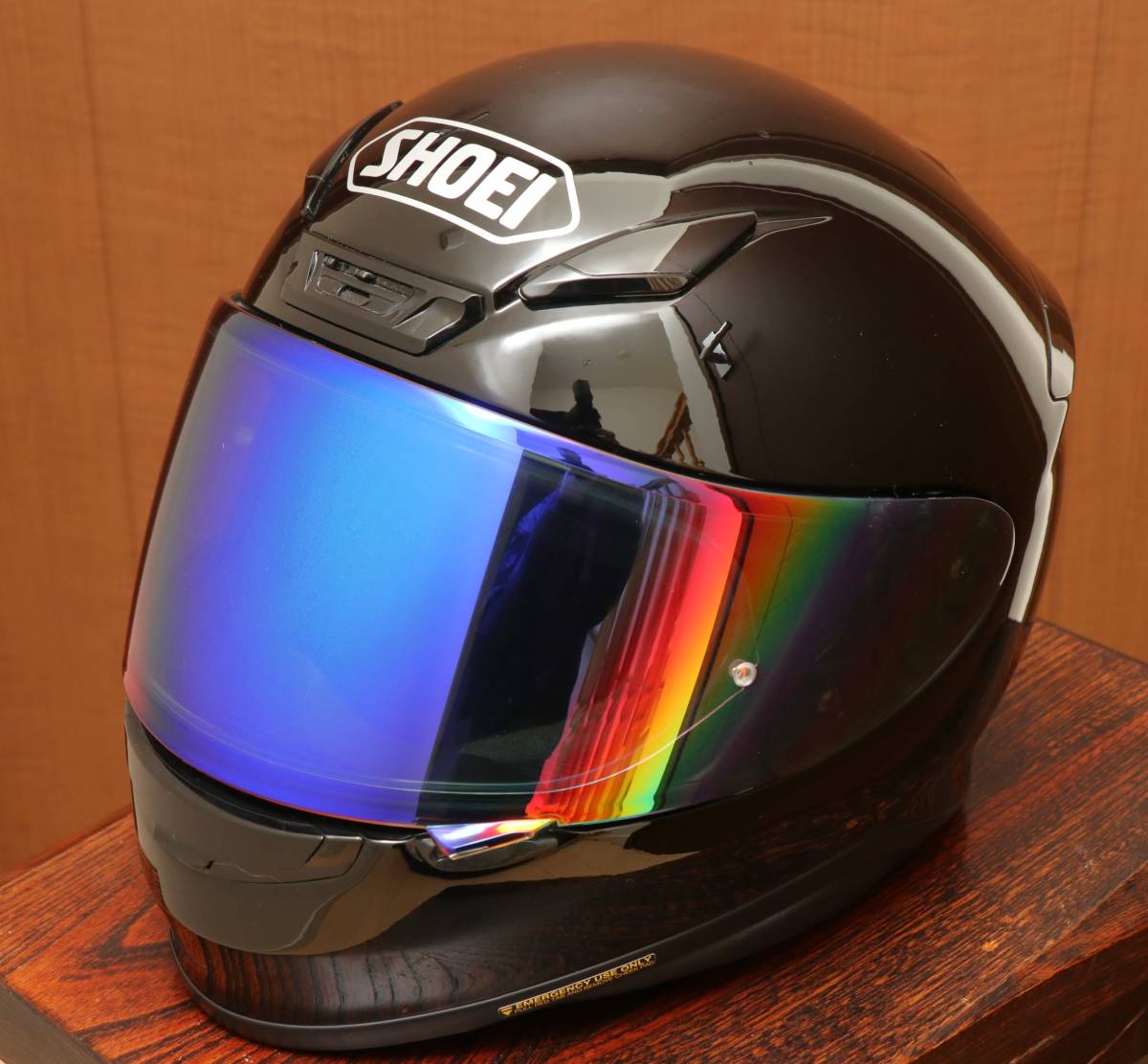 SHOEI　ショウエイ フルフェイスヘルメット Z-7 ブラック レインボーミラーシールド＆ピンロックシート付 sizeM 美品