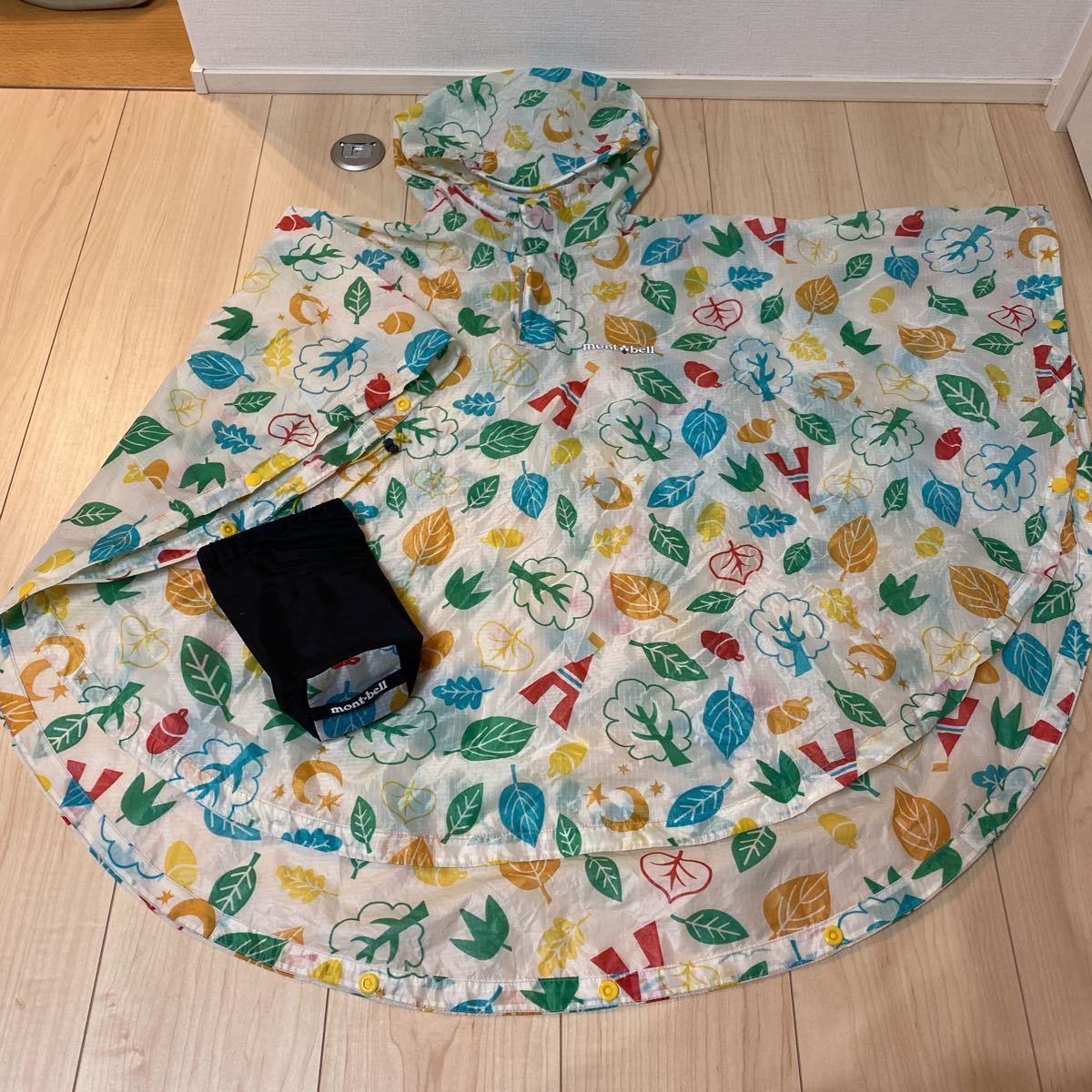 mont-bell モンベル 子供用 ポンチョ 95-125cm 合羽 カッパ 雨具 