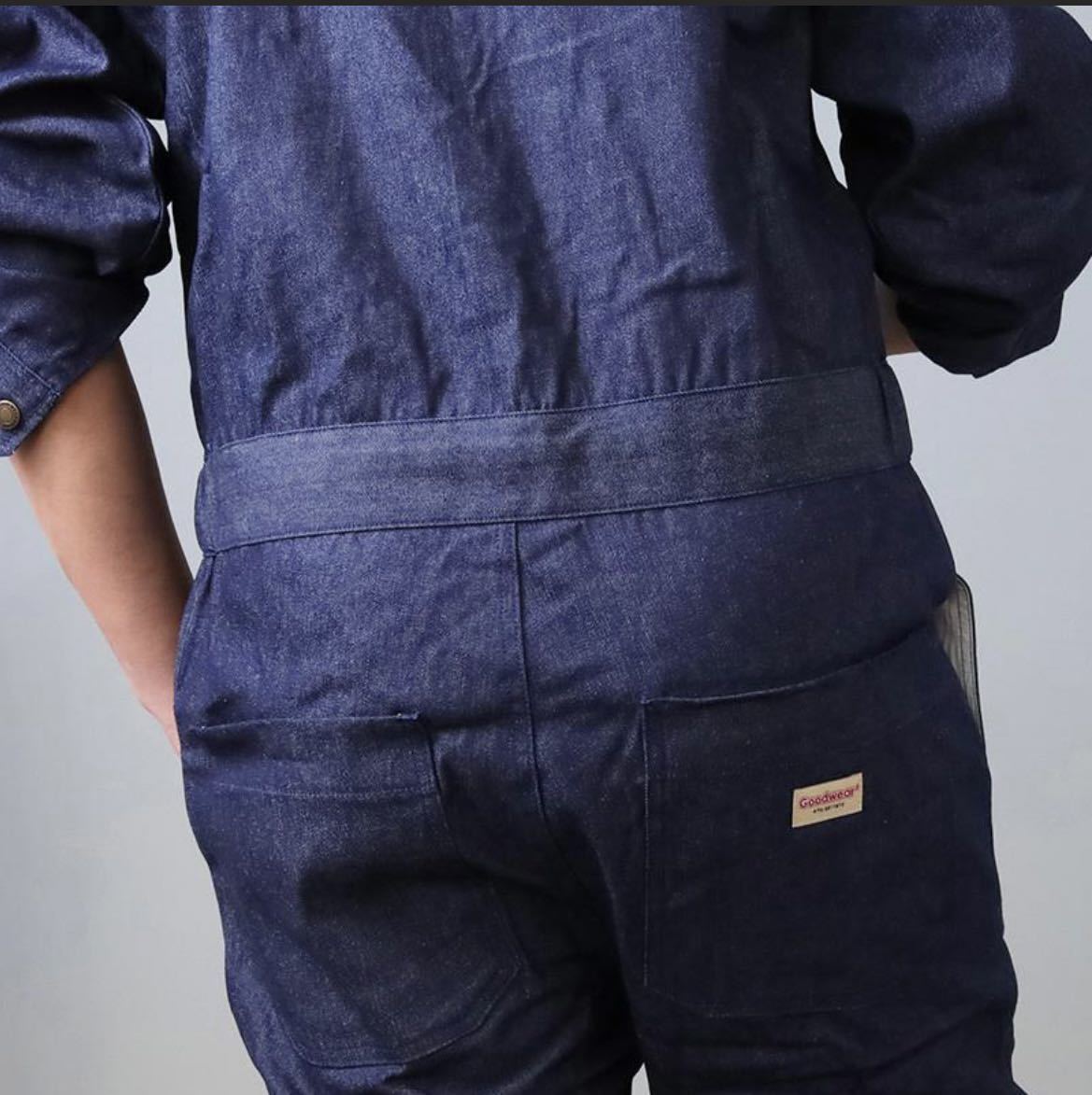 つなぎ カバーオール メンズ Goodwear ワークウェア ツナギ グッドウェア T&frasl;Cツイル生地 デニム グッドウエア 新品Goodwear | 送料無料[18][MT][A][C][D]SHOT L SHOT（ショット） オーバーオール・つなぎの人気