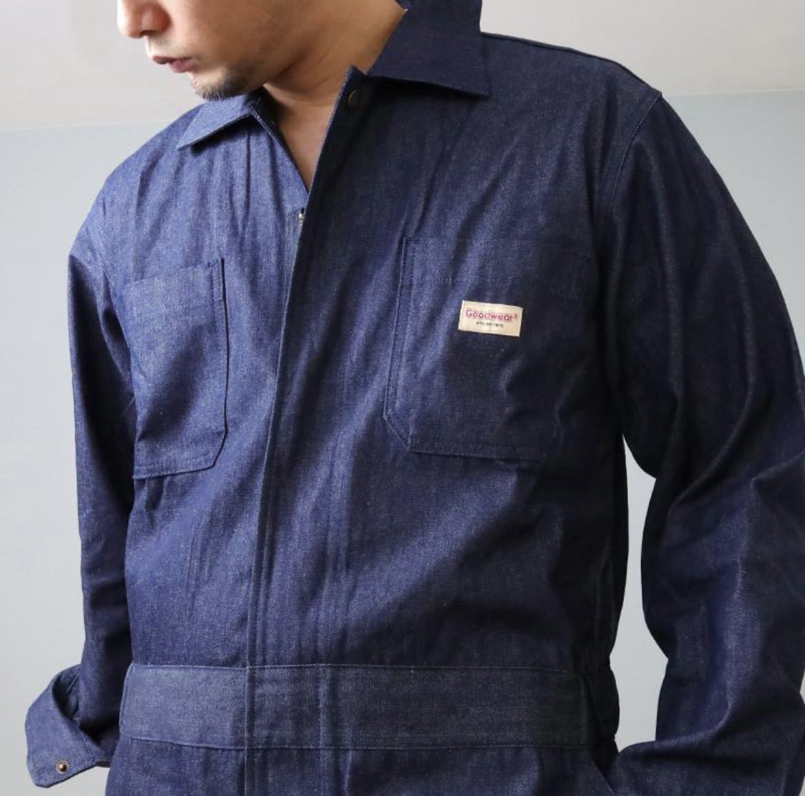 つなぎ カバーオール メンズ Goodwear ワークウェア ツナギ グッドウェア T&frasl;Cツイル生地 デニム グッドウエア 新品Goodwear | 送料無料[18][MT][A][C][D]SHOT L SHOT（ショット） オーバーオール・つなぎの人気