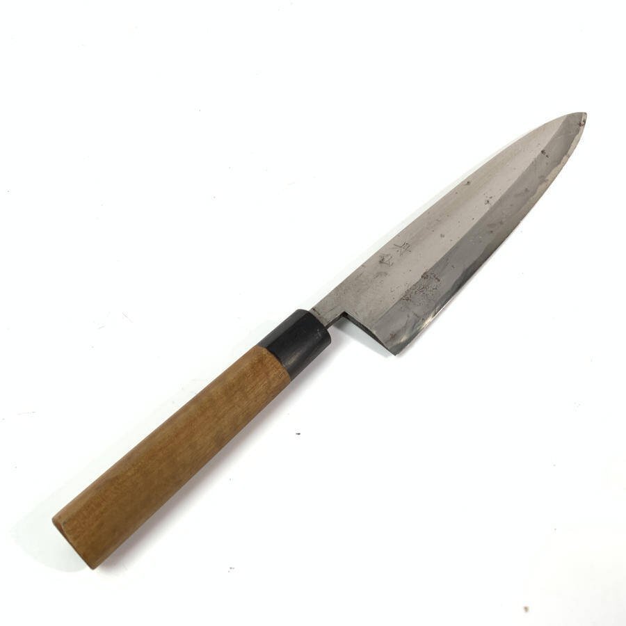 未使用 出刃包丁 刃渡り24センチ 丹山 靑二鋼 出刃包丁 刃渡り 240mm＊ジャンク品 240mm 洋出刃 牛刀