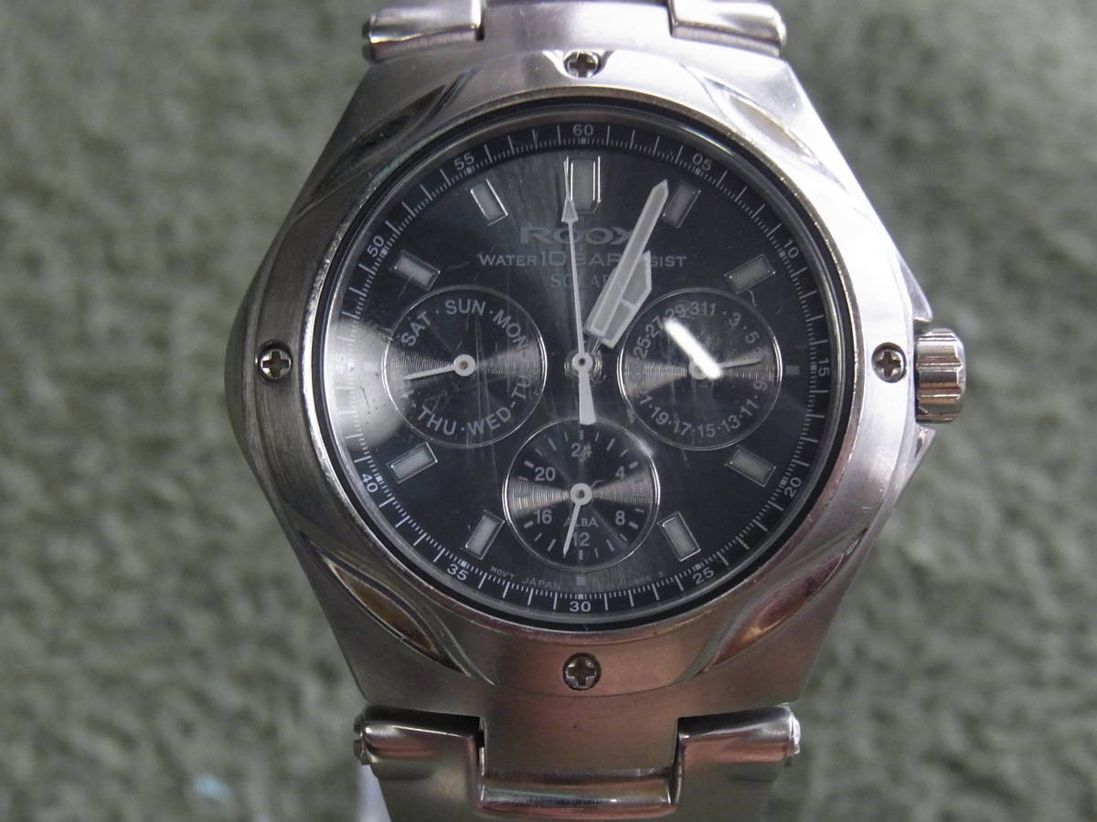 SOLAR ソーラー★SEIKO セイコー ALBA ROOX アルバ ルークス/トリプルカレンダー/ブラック【V14J-0B00】★