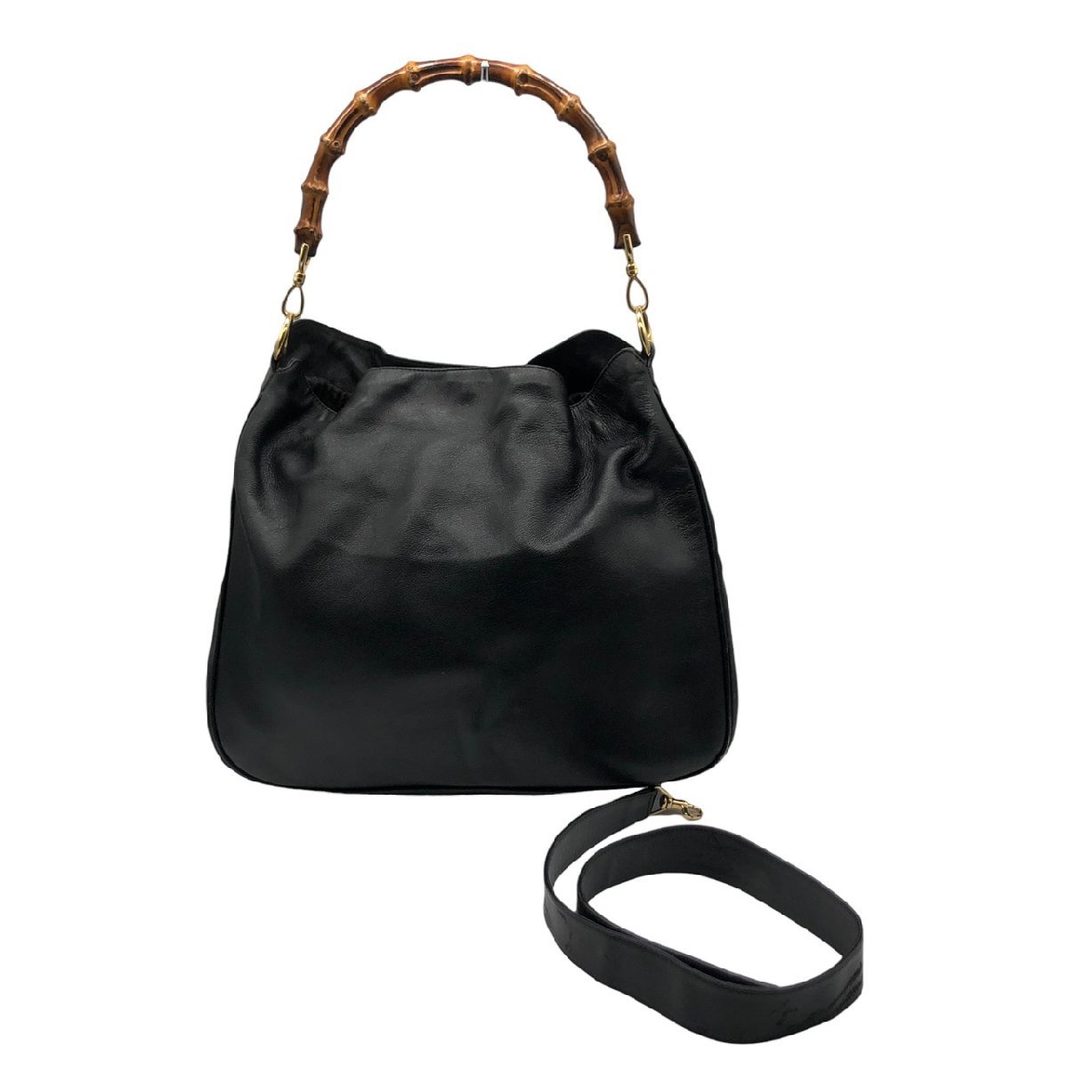美品✨GUCCI オールドグッチ ハンドバッグ カーフレザー GG ターンロック GUCCI（グッチ） 極 美品 オールドグッチ ヴィンテージ バンブー