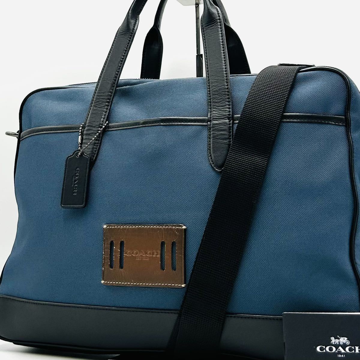 1円～【未使用級】入手困難品 コーチ COACH ビジネスバッグ ショルダー 
