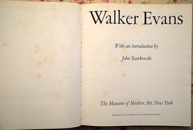 13580/ウォーカー・エヴァンス 写真集 Walker Evans 1974年 The Museum
