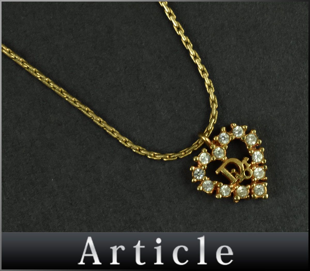141070〇 Christian Dior クリスチャン ディオール ハート ネックレス 