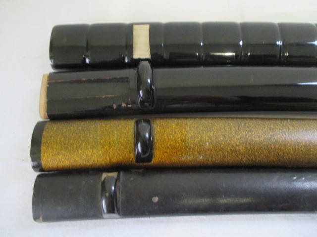 ◇TA7240◇拵え鞘/脇差、短刀/黒蝋色漆、梨地他/50cm程/現状渡し品/4点