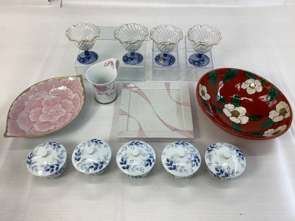 隆庵】時代 古志野 絵志野 桧垣紋 茶碗 名品 蒔絵文字時代箱 旧蔵札 古
