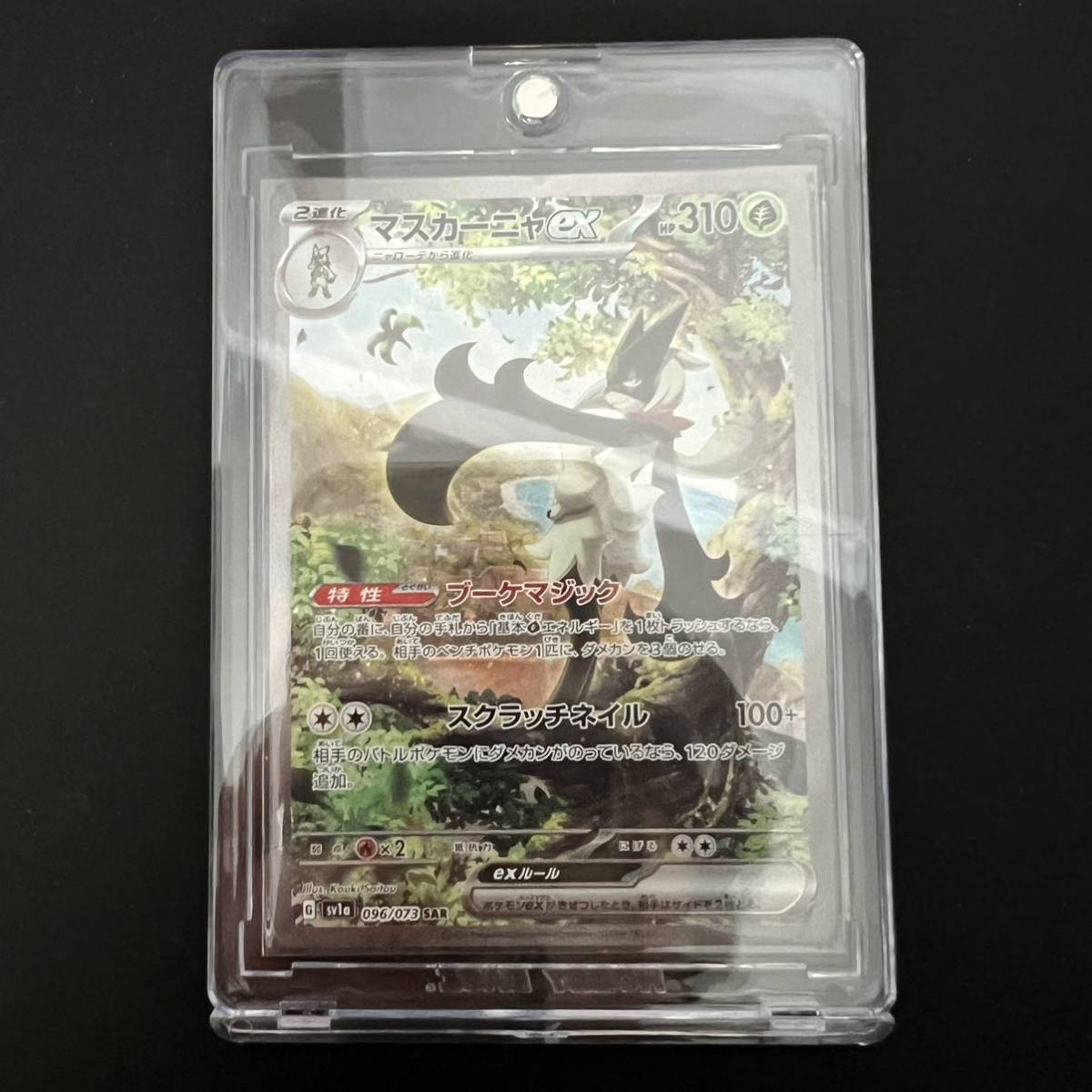 【新品即決】マスカーニャex SAR ポケモン　カード　pokemon card ローダー付き　ポケカ