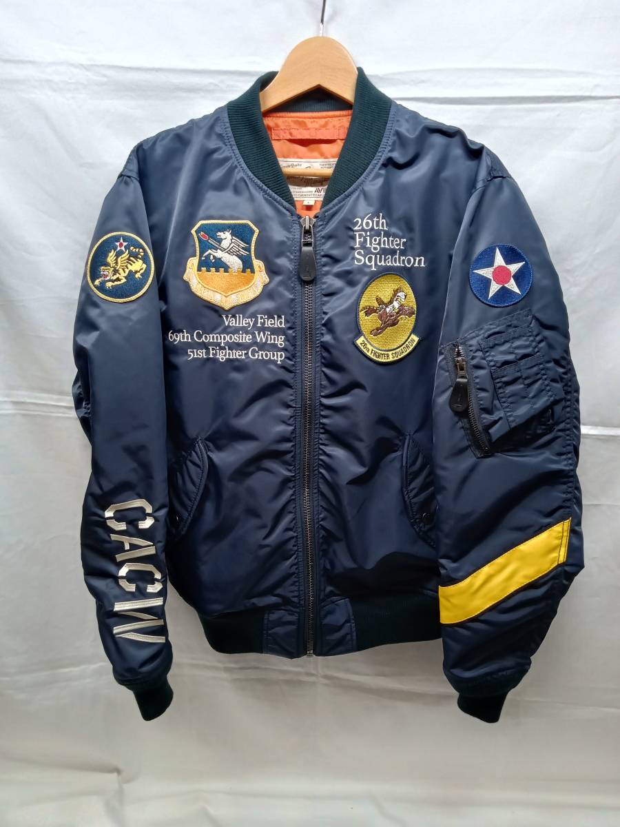 極美品AVIREX TIGER＆MUSTANG タイガー&マスタングMA-1 AVIREX