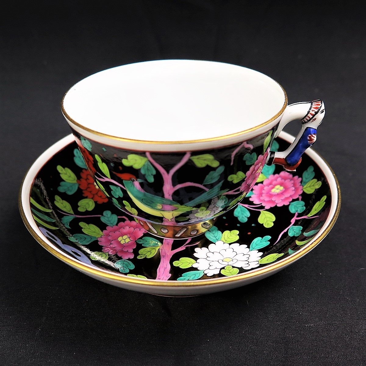 1円～ 3.ヘレンド マカオ (MAC) 3371 スモール カップ＆ソーサー 計2点 y 42-1858549【Y商品】