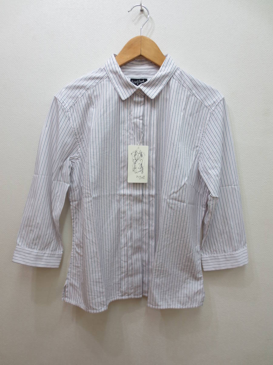 ◆【MARGARET HOWELL　マーガレットハウエル】　7分袖シャツ　タグ付　未使用　保管品