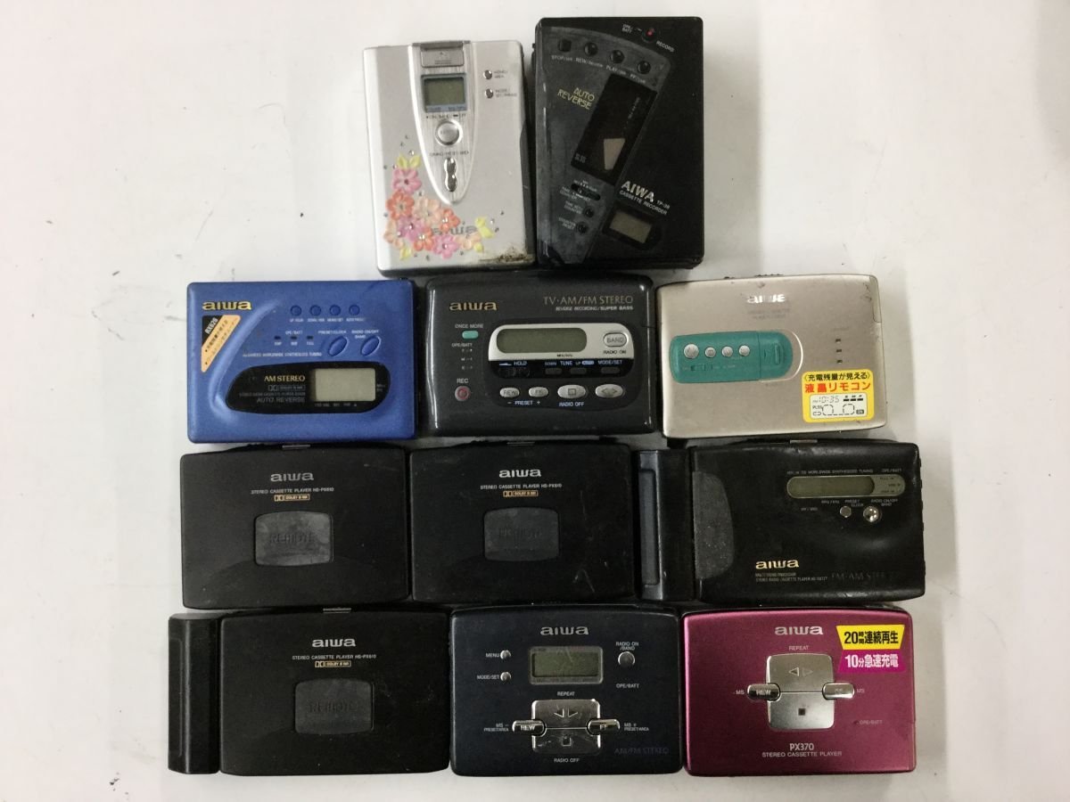 AIWA TP-38 RX-626 JS560 PX820 他 アイワ cassetteboy カセットプレーヤー カセットボーイ 11点セット◆ジャンク品 [7841W]