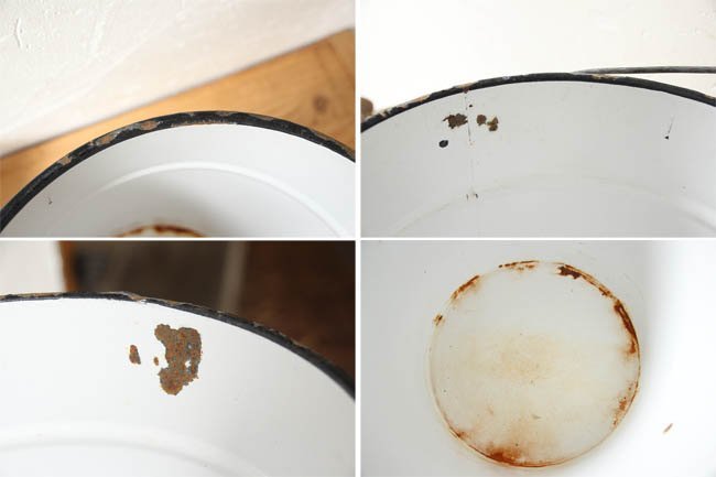 ■店頭価格　￥１１０００■ホーローバケツ１８・白色■ガーデニング・イギリス・英国アンティーク雑貨