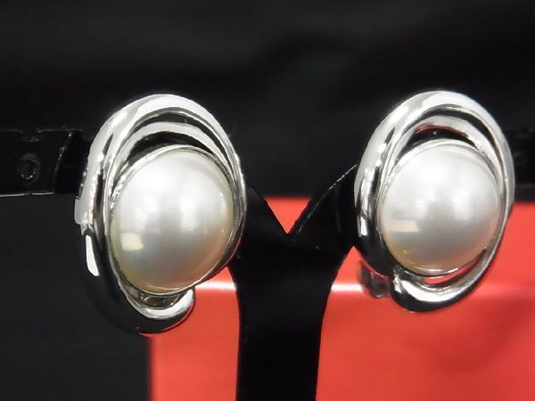 1円 ■極美品■ TASAKI タサキ 本真珠 アコヤ真珠 パール クリップ式 イヤリング アクセサリー レディース シルバー系AK2241Nオ