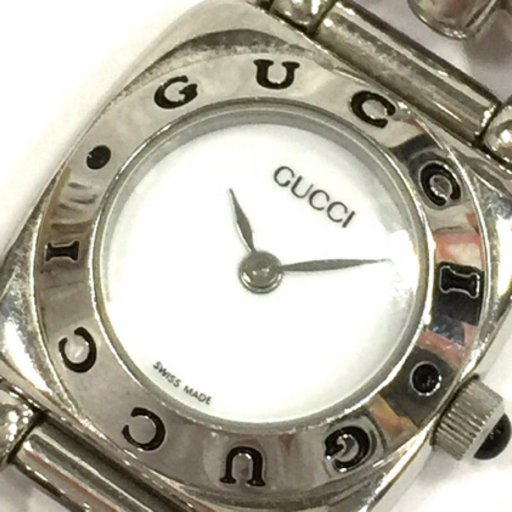 グッチ クォーツ 腕時計 6300L レディース ホワイト文字盤 未稼働品