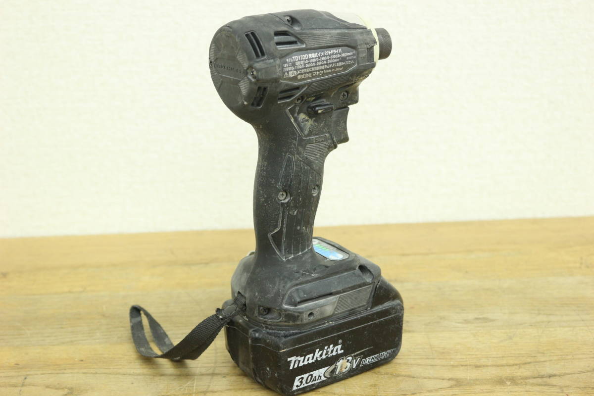1000円～ 中古品 makita マキタ 充電式インパクトドライバ TD172D + 
