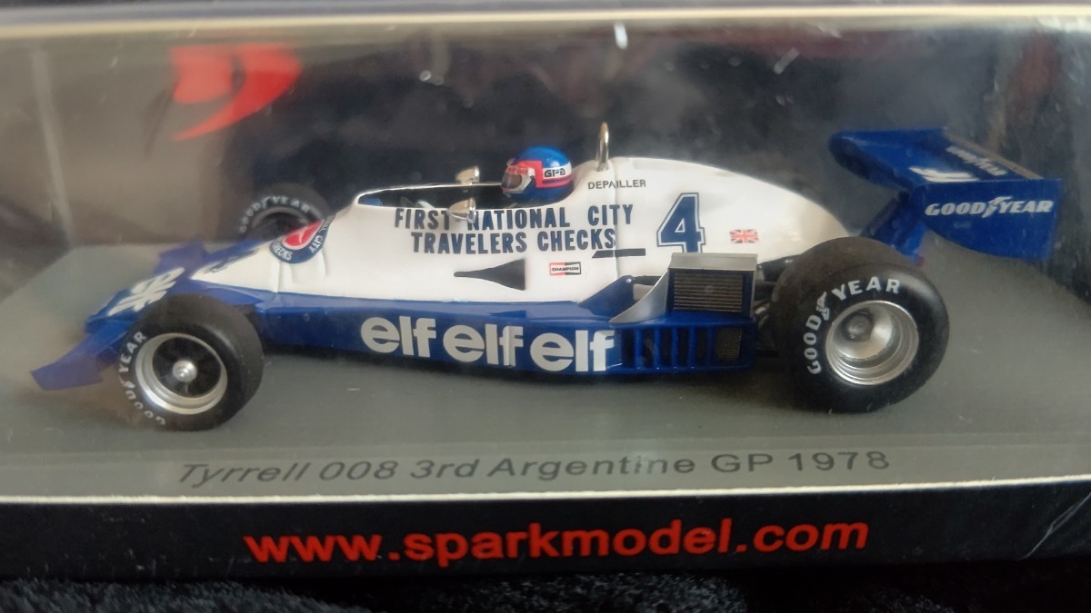 新品未開封 スパークモデル 1/43 ティレル・フォード・008 P.デパイユ 1978 アルゼンチンGP3位 spark Tyrrell Ford Patrick.Depailler 1&frasl;43 - GP