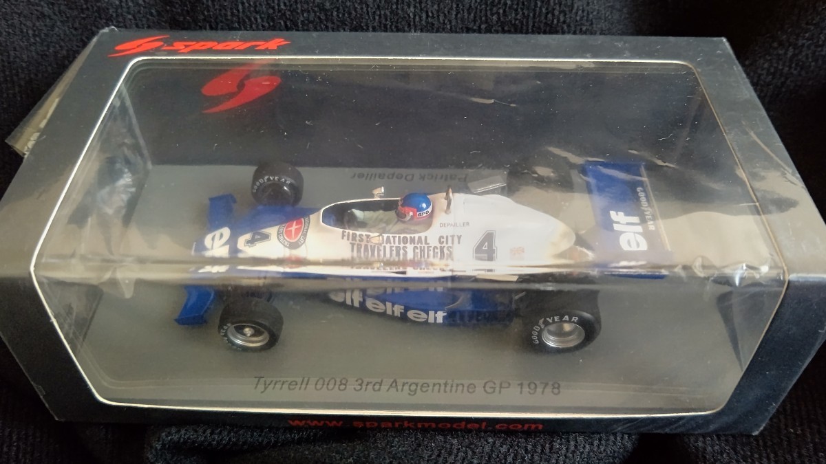 新品未開封 スパークモデル 1/43 ティレル・フォード・008 P.デパイユ 1978 アルゼンチンGP3位 spark Tyrrell Ford Patrick.Depailler 1&frasl;43 - GP
