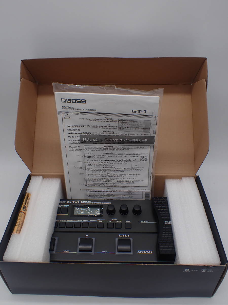 楽器・機材 BOSS GT-1 マルチエフェクター（箱・持ち運びケース・AUX