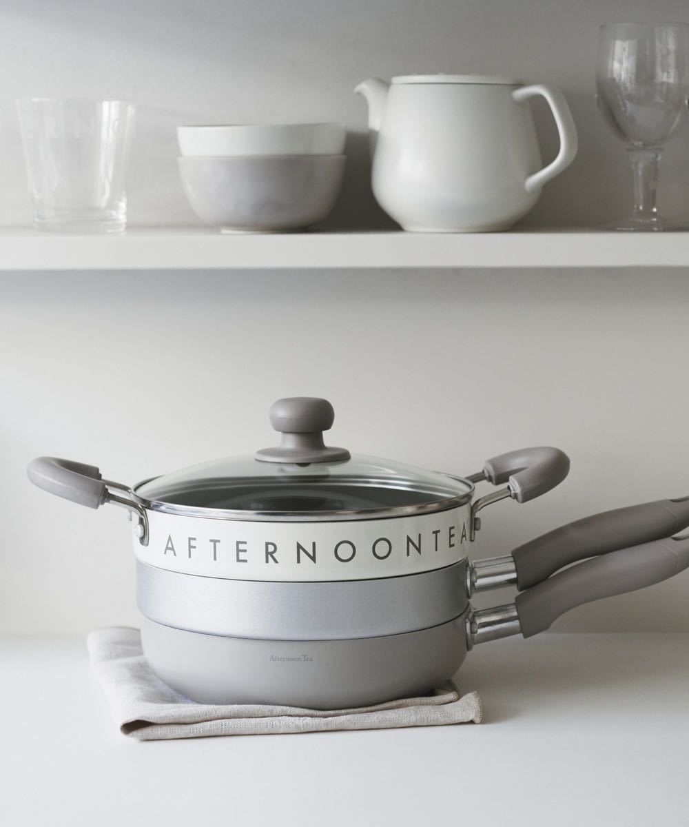 アフタヌーンティー　ロゴワークスフライパン＆鍋 3点セット20cm