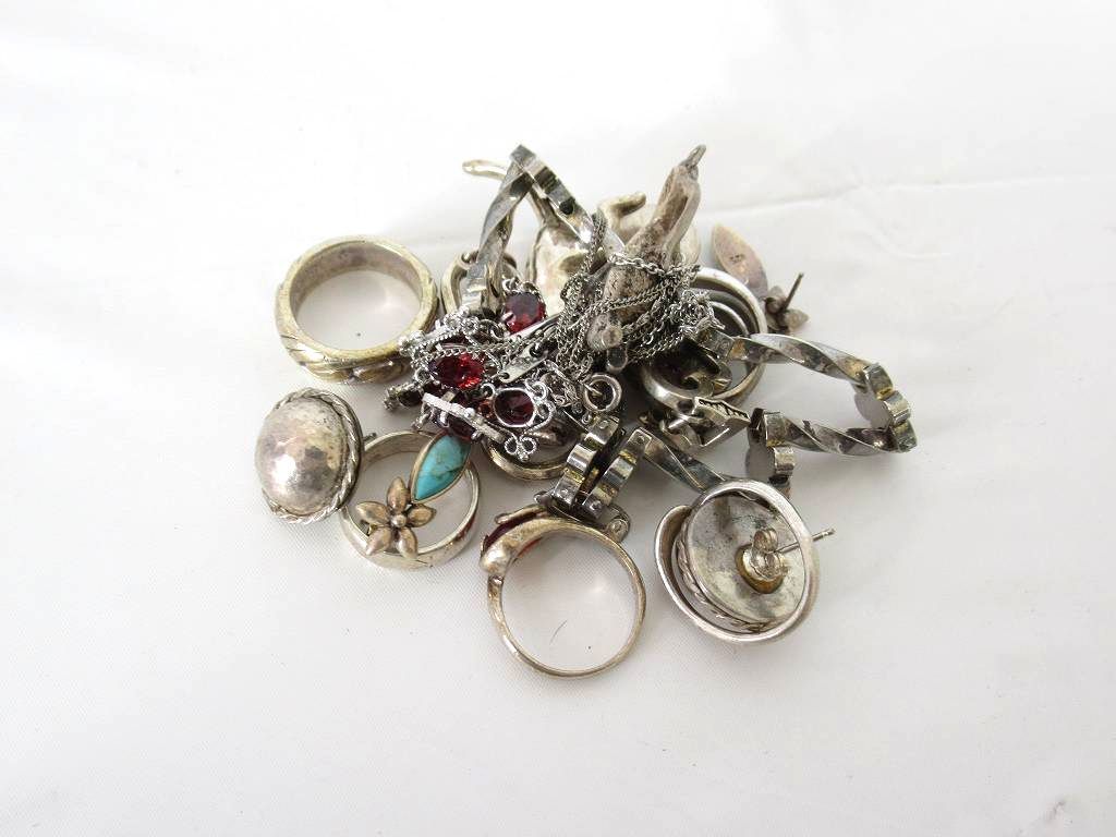 1円 メレダイヤ ルビー ターコイズ付き 等 アクセサリー 大量セット BV439