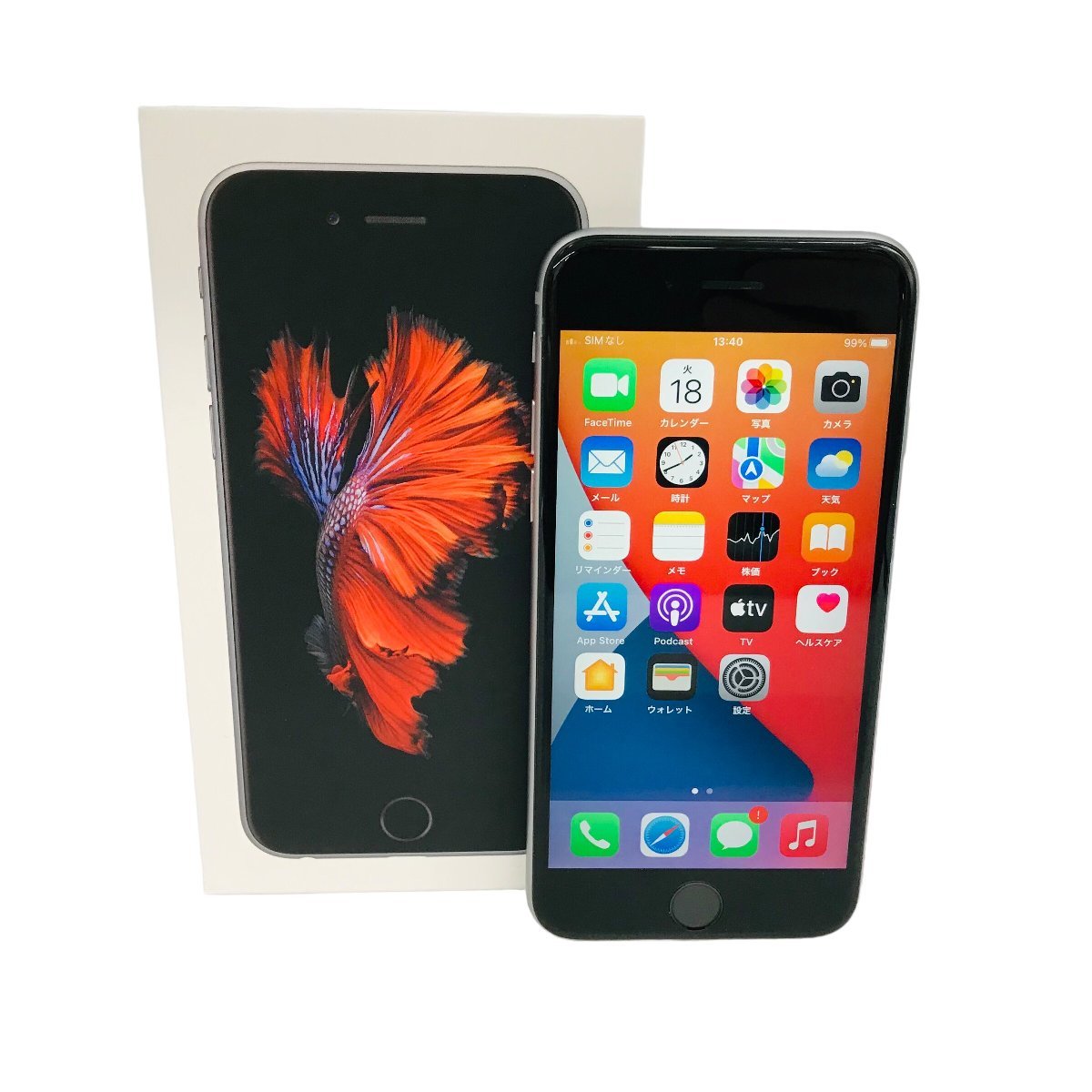iPhone6s 64GB スペースグレー SIMフリー バッテリー100% iPhone 6s