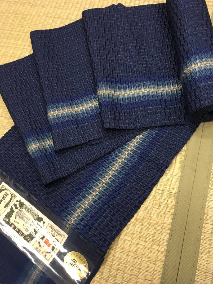 参考上代98.0万円】高級問屋別注品 結城紬のロートン織の八寸名古屋帯 
