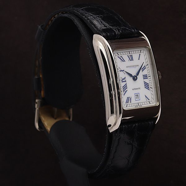 1円 稼働 良品 箱付 オーガストレイモンド AT/自動巻 54006  