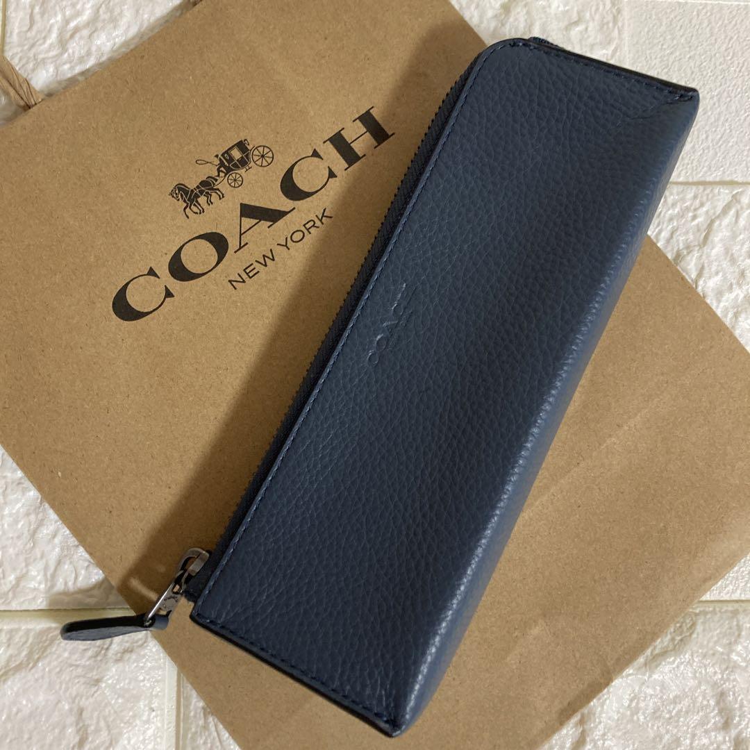 COACH ペンケース 筆箱 小物入れ デニム COACH コーチ ポーチ 小物