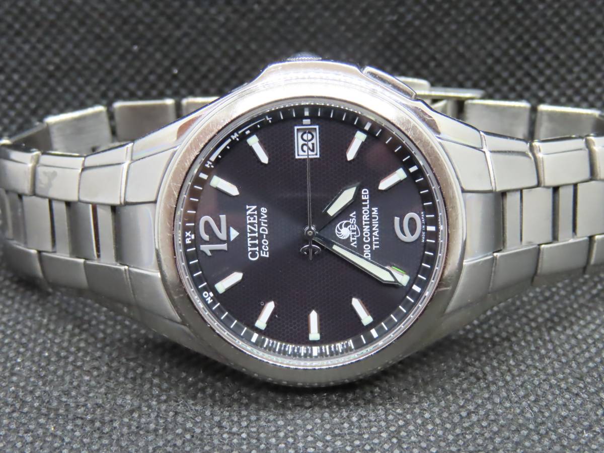 1円～【完動品・2次電池新品】CITIZEN/シチズン ATTESA/アテッサ エコ 