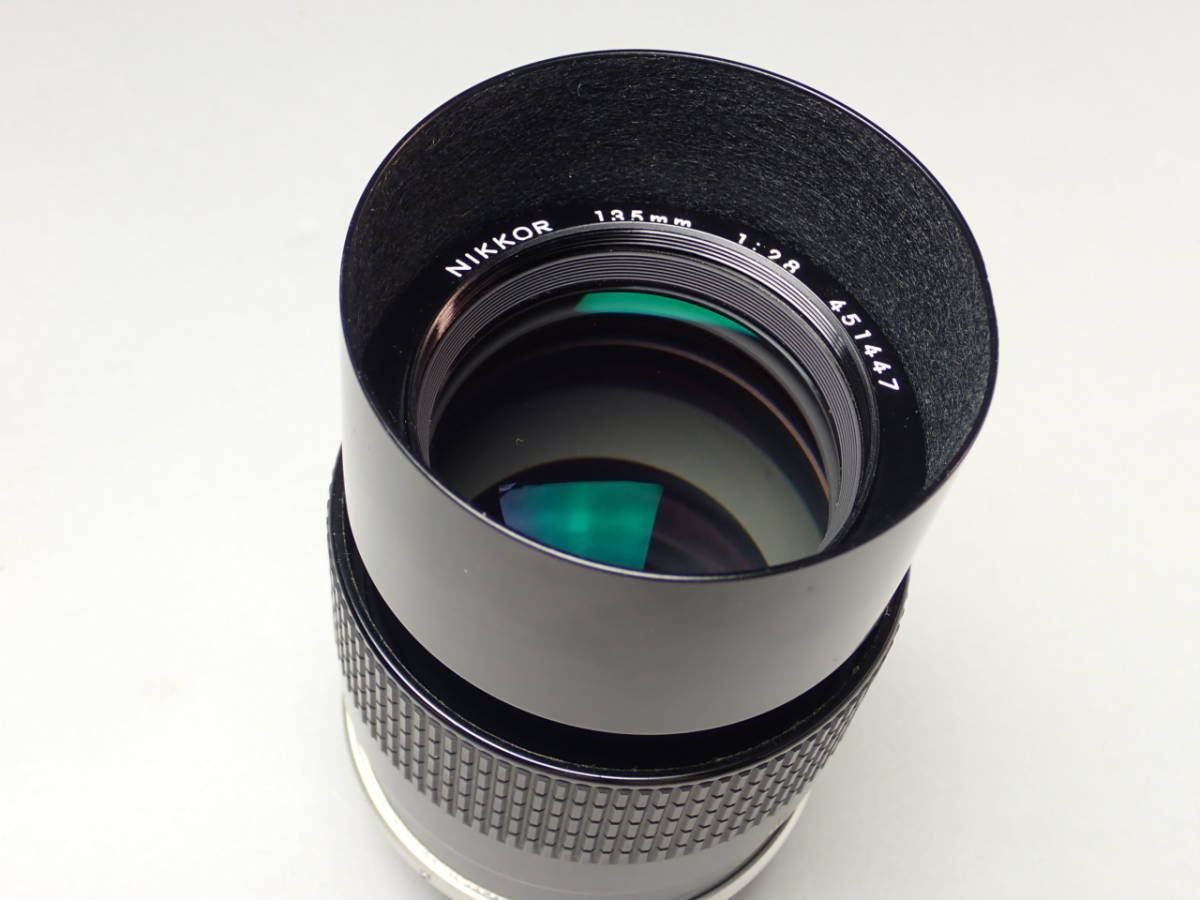 Nikkor Ai改 135mm f/2.8 】 Nikon ニコン 金属レンズ内蔵 資料付き