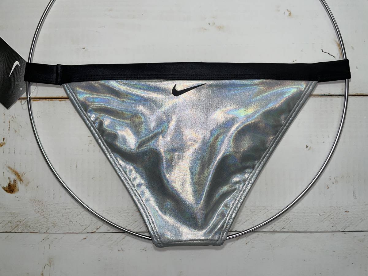 新品 【即決】Nike ナイキ 女性用 ビーチバレー ビキニ ショーツ 水着 ブルマ Flash Silver 海外XS
