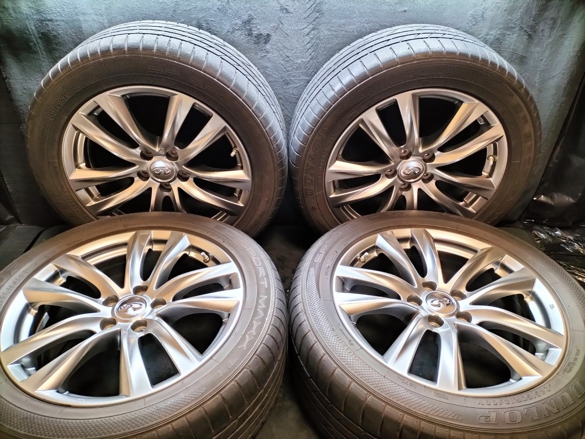 NISSAN Y51 フーガ 後期 純正 タイヤホイールセット 18インチ 245/50R18 ハイグロス 114.3-5H +43 エンケイ製 純正戻し インフィニティ