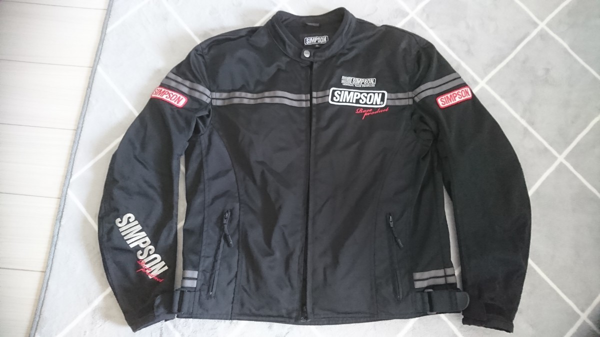 バック用 ナイロンジャケット ジャケット SIMPSON 3L 黒