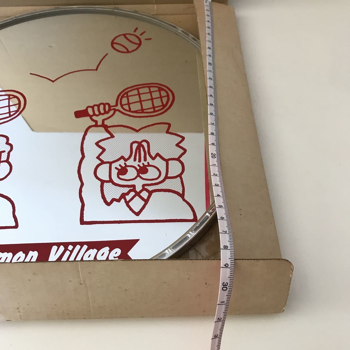激レア！ 昭和レトロ レモンビレッジ 大きめ 直径約30センチ ミラー 鏡