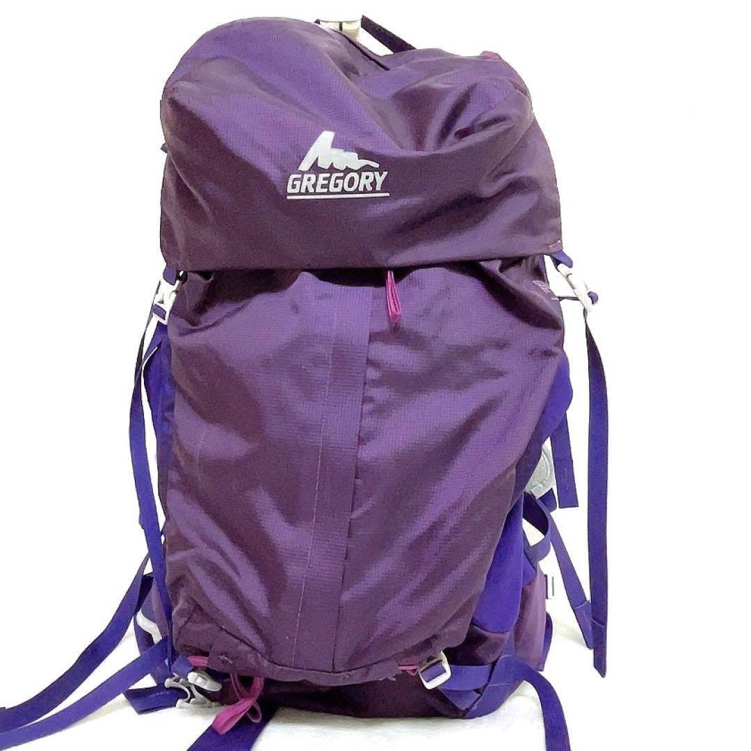 美品グレゴリ－ 登山リュック 大容量 パープル アウトドア バックパック